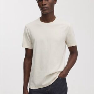 ASKET The T-Shirt Men XXL Off White Cotton Crewneck Shirt